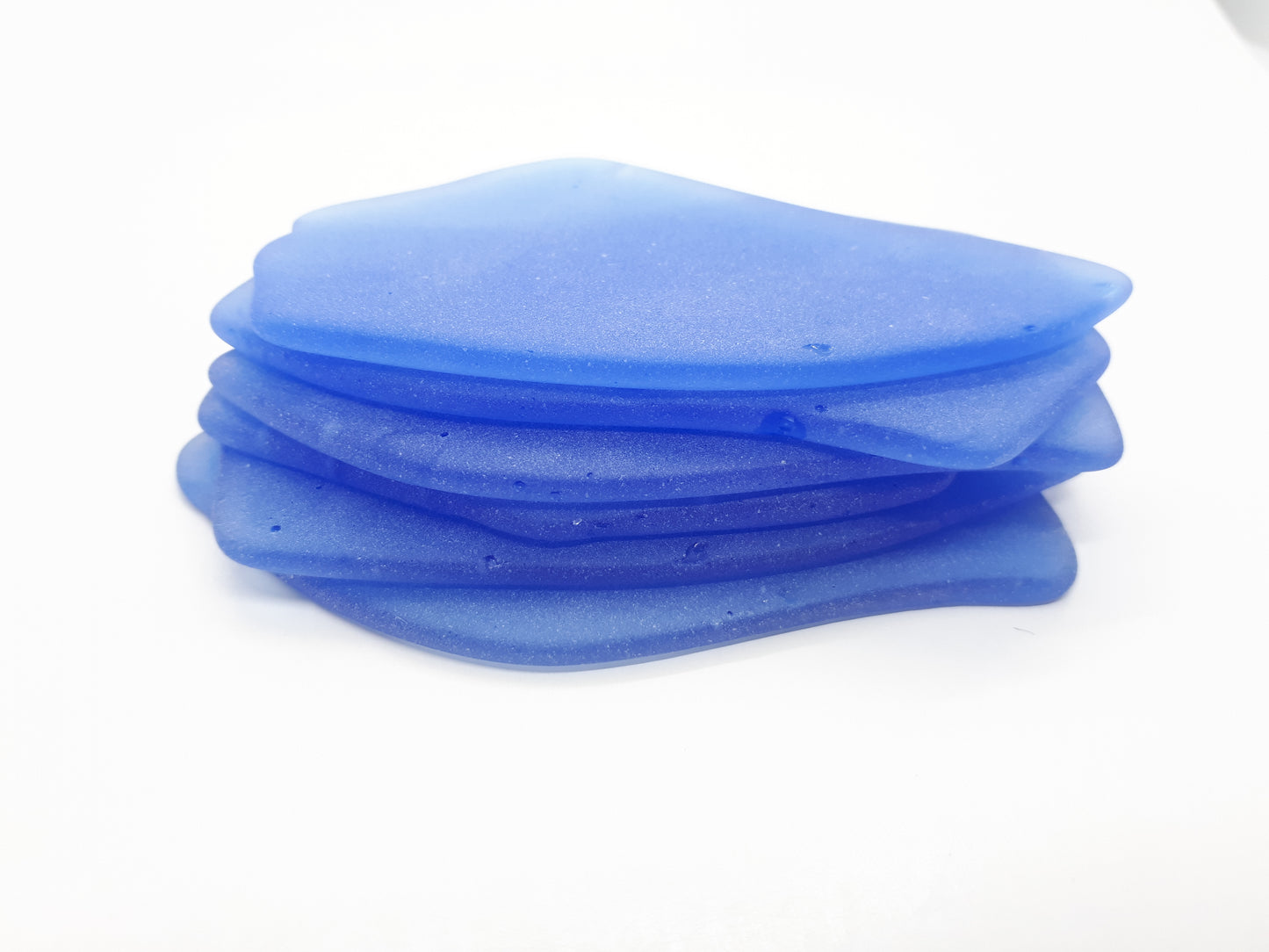Cornflower Blue Sea Glass Place Cards - Set of 20 - Irregular Shaped Pieces