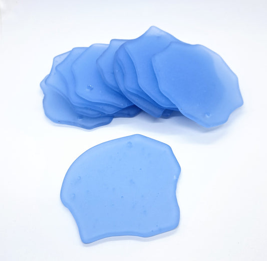 Sea glass ornament blanks - Sky Blue