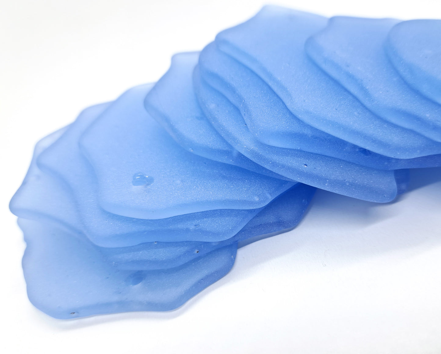Sea glass ornament blanks - Sky Blue