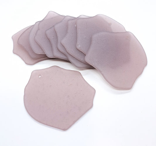 Sea glass ornament blanks - Dusty Rose