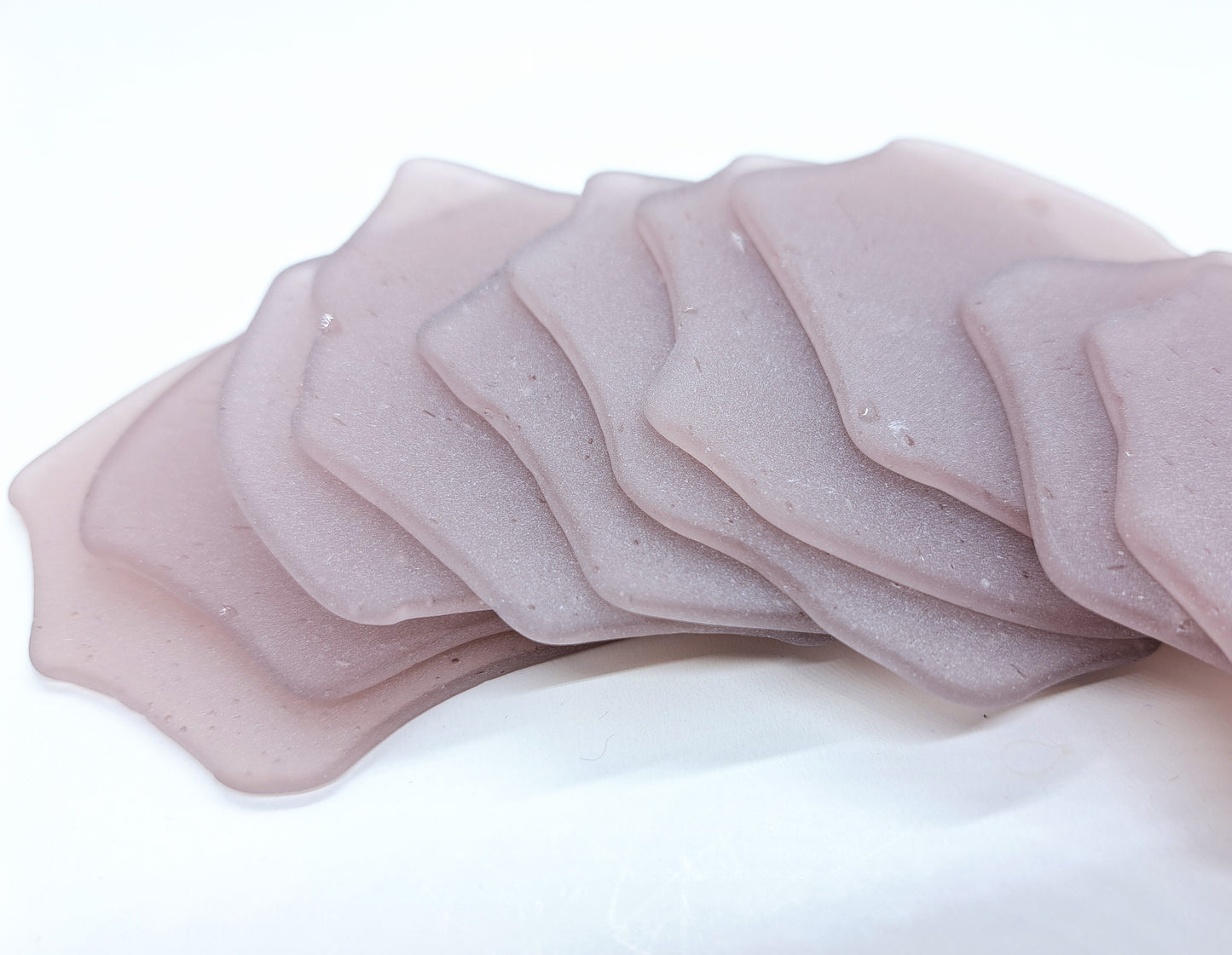 Sea glass ornament blanks - Dusty Rose