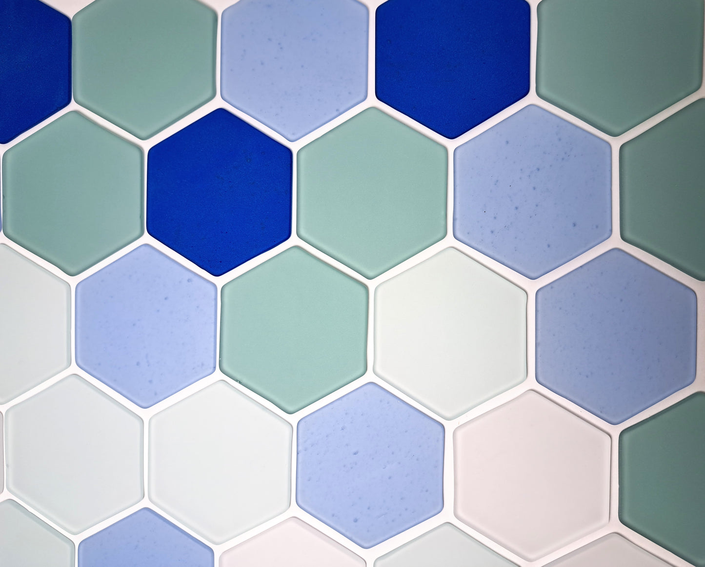 Sea Glass Hexagons - Set of 10