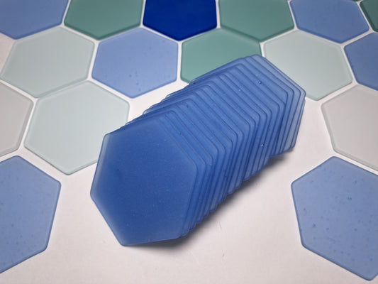 Sea Glass Hexagons - Set of 10