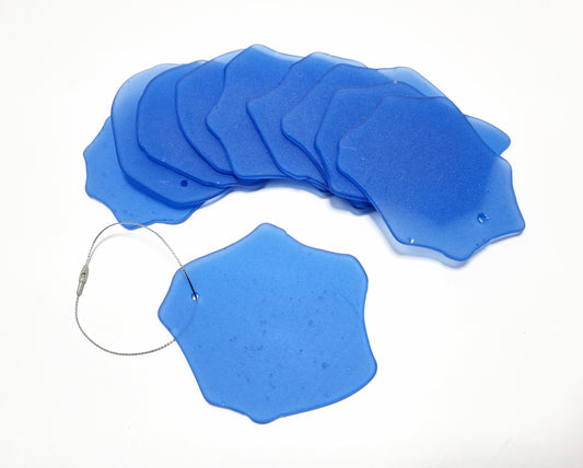 Sea glass ornament blanks - Cornflower Blue