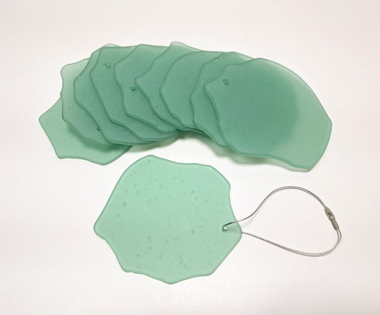 Sea glass ornament blanks - Mint Green