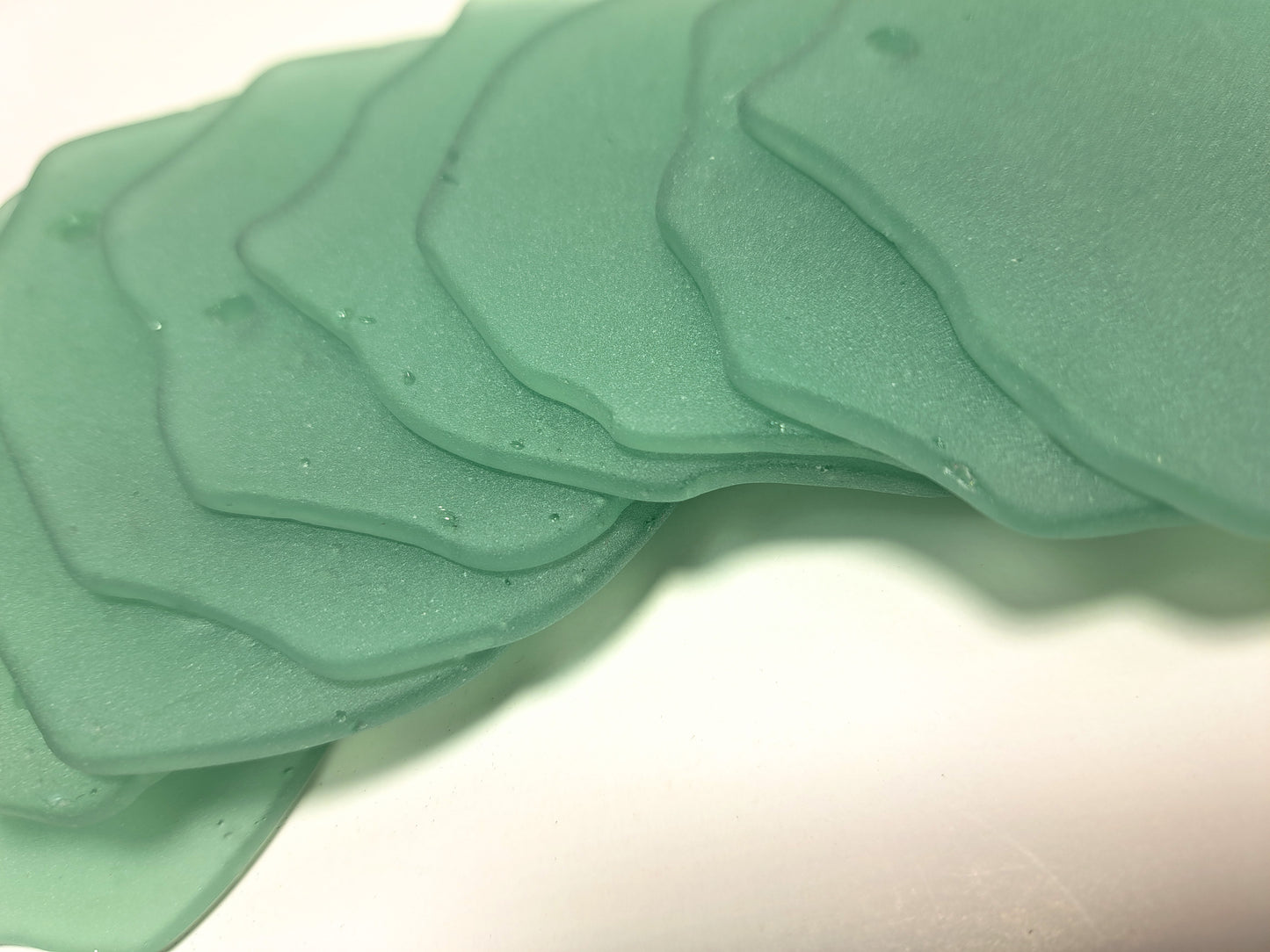 Sea glass ornament blanks - Mint Green