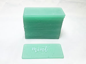Mint Sea Glass Place Cards - Set of 20 Tumbled Glass Tiles