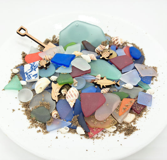 Sea Glass Treasure Bucket - Mini 2 Cup Bucket