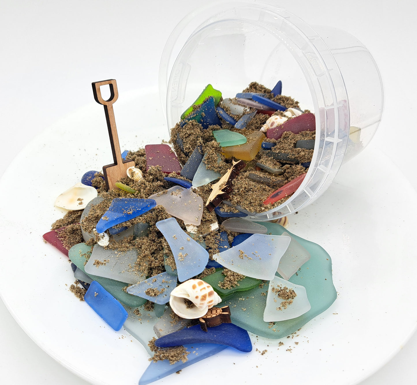 Sea Glass Treasure Bucket - Mini 2 Cup Bucket