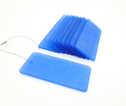 Sea Glass Gift Tags - Set of 10 - Cornflower Blue