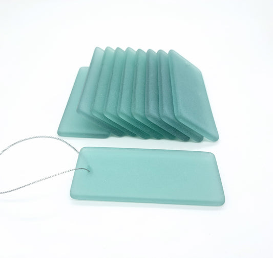 Sea Glass Gift Tags - Set of 10 - Dark Sea Green