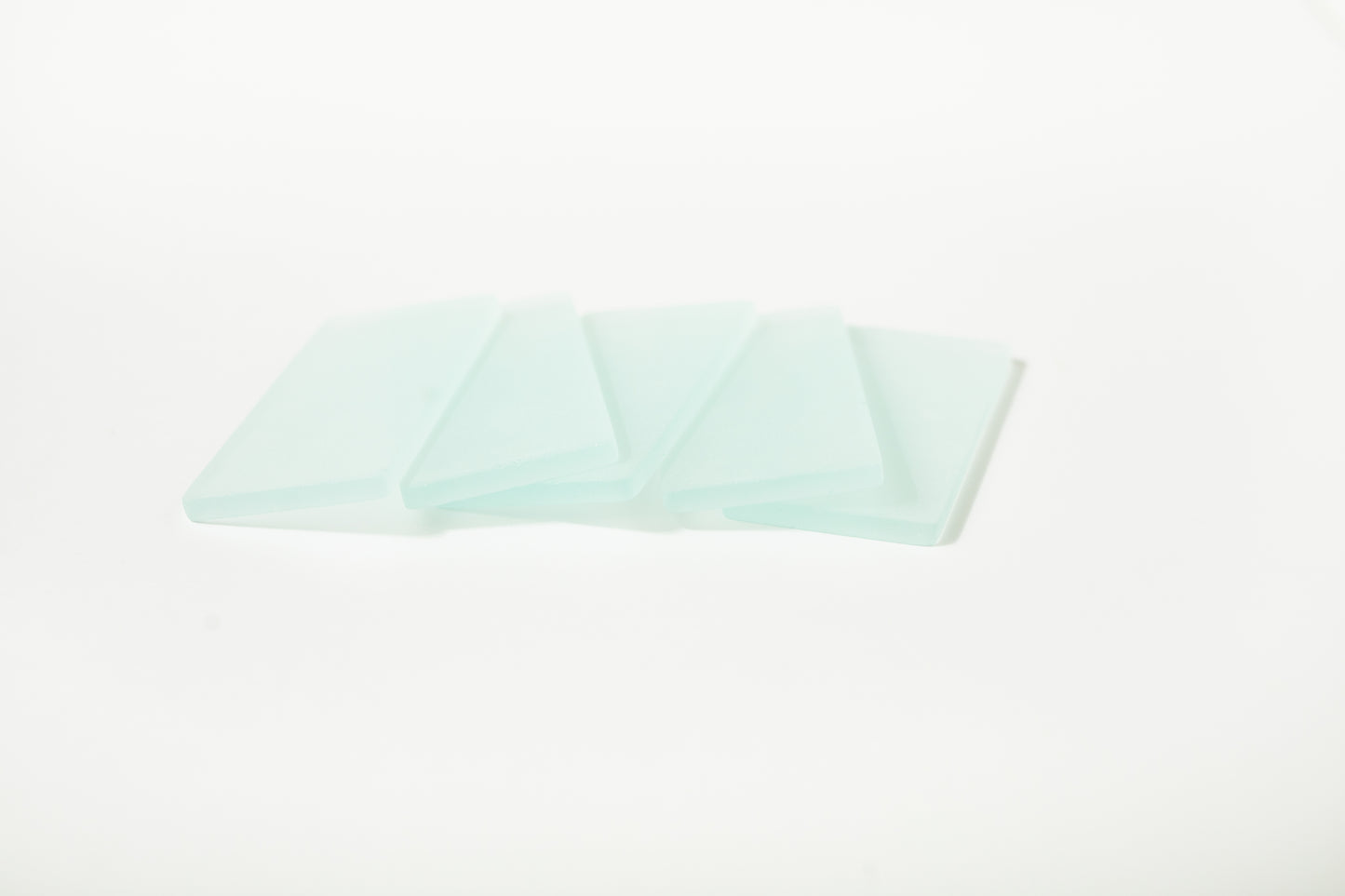 Light Sea Green Sea Glass Place Cards - Set of 20 Tumbled Glass Tiles