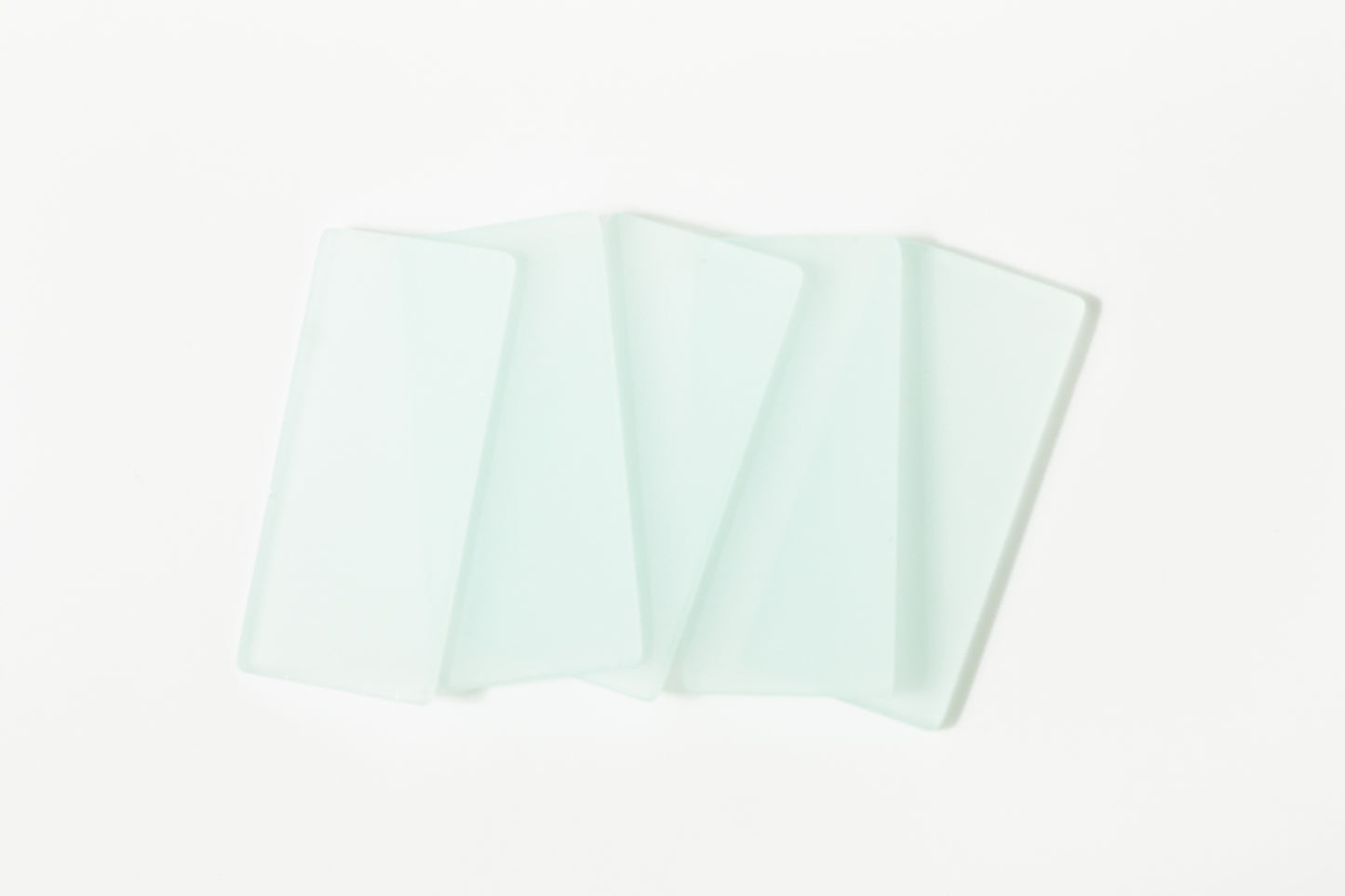 Light Sea Green Sea Glass Place Cards - Set of 20 Tumbled Glass Tiles