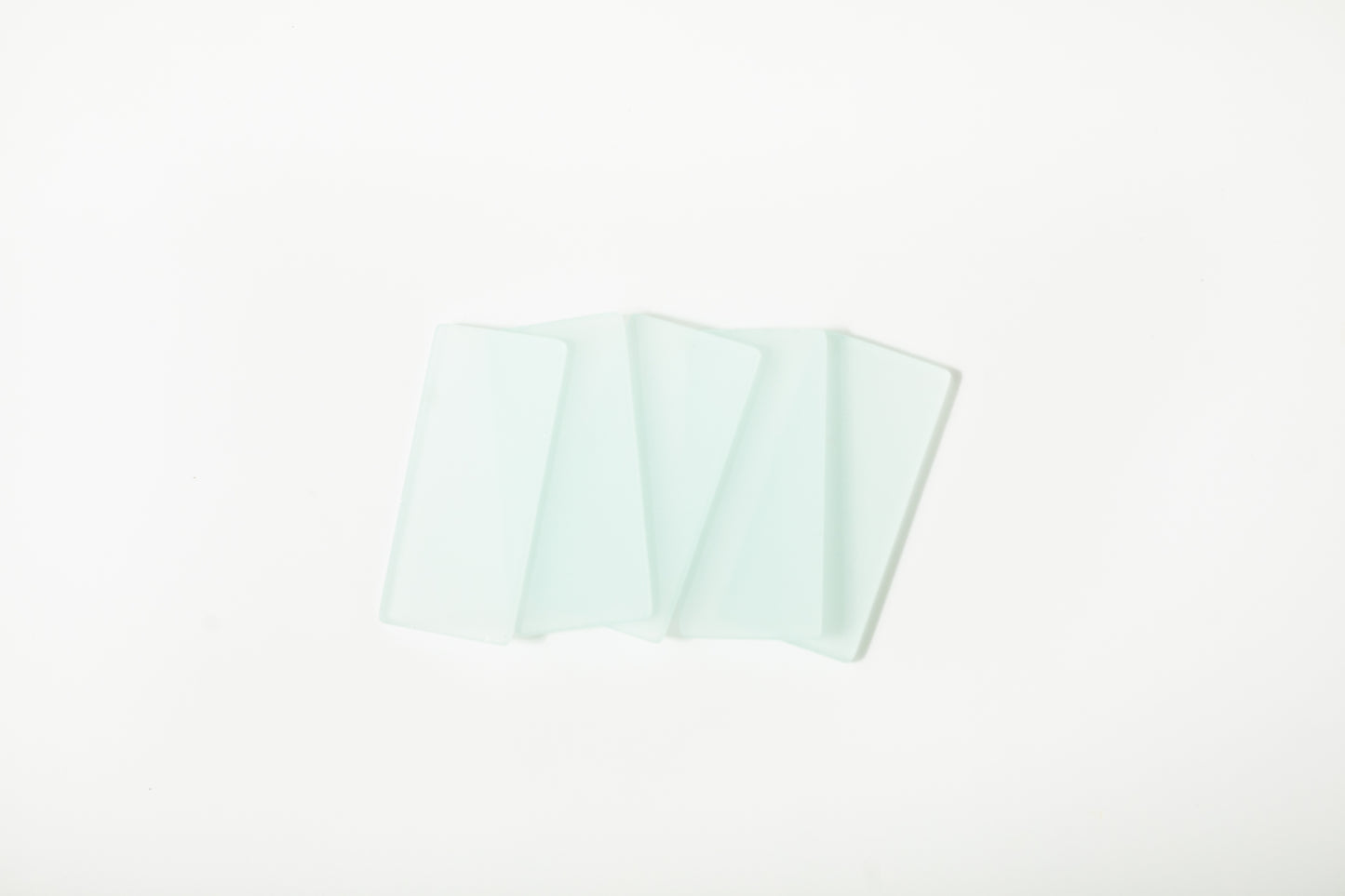 Light Sea Green Sea Glass Place Cards - Set of 20 Tumbled Glass Tiles