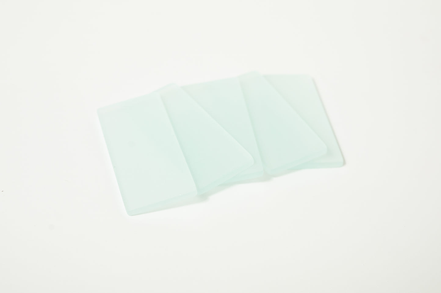 Light Sea Green Sea Glass Place Cards - Set of 20 Tumbled Glass Tiles