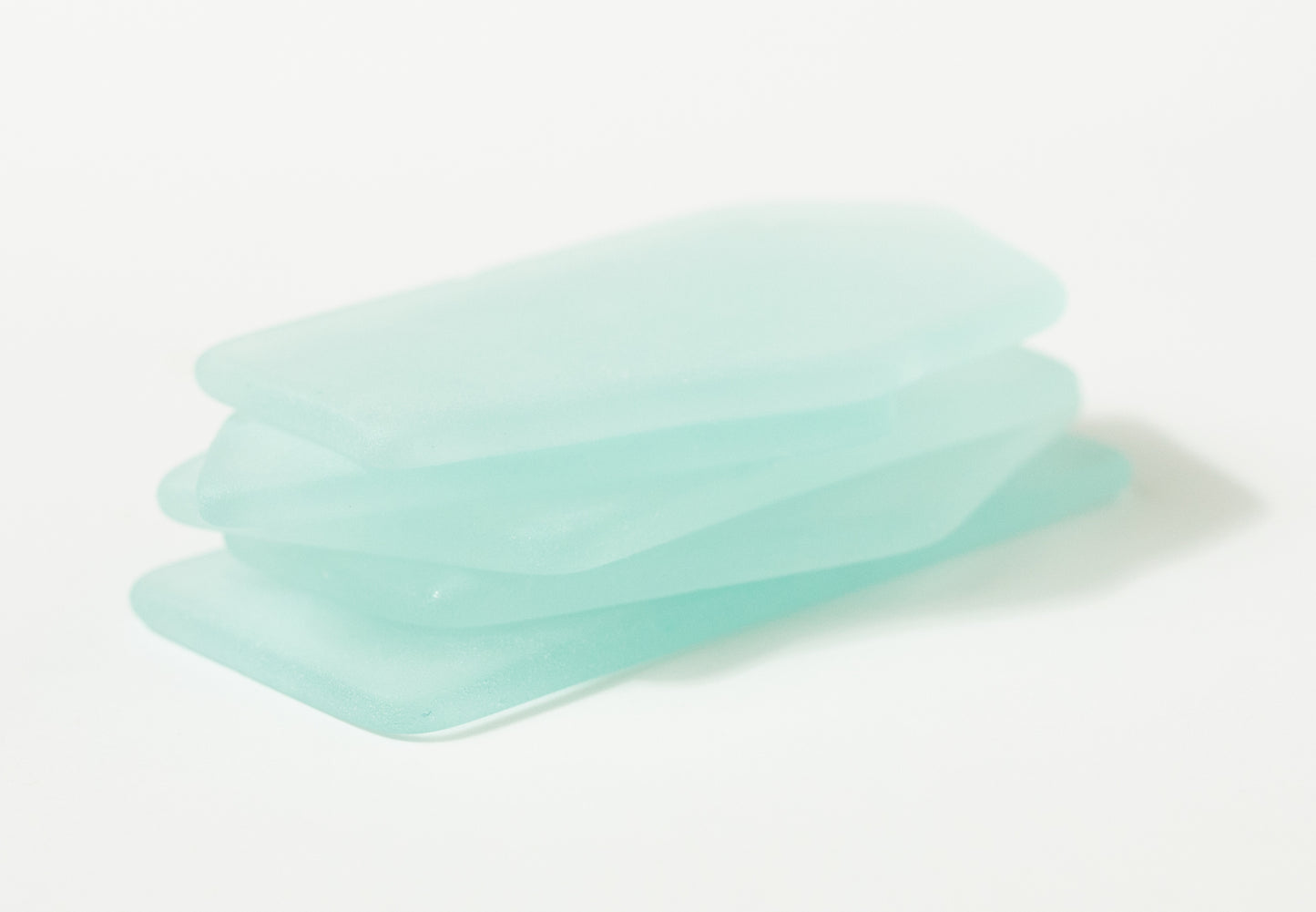 CUSTOM - 64 Light sea green sea glass place cards - Irregular shapes