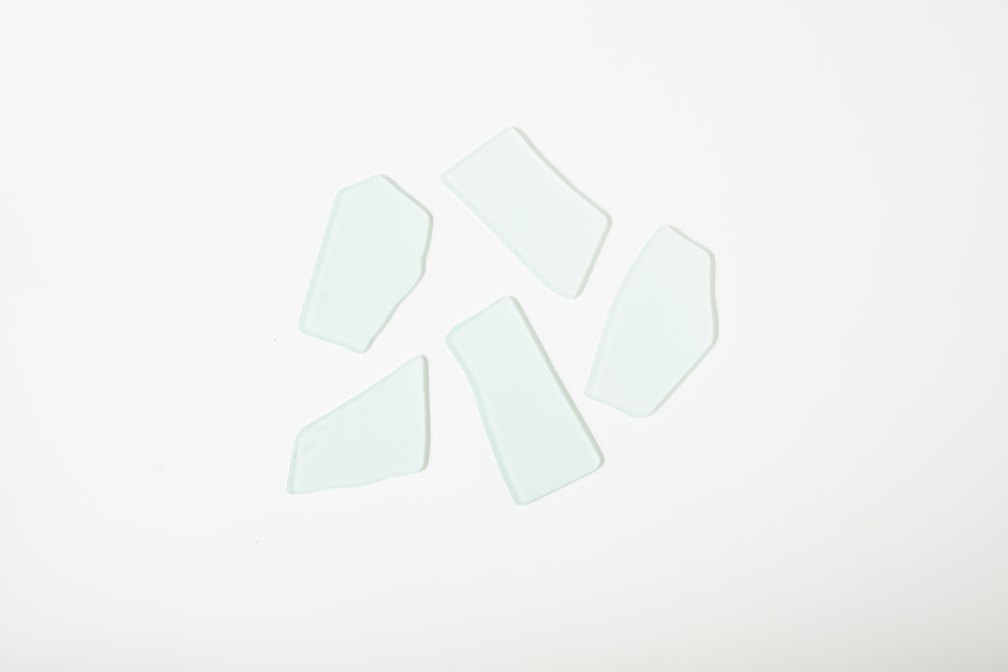Light Sea Green Sea Glass Place Cards - Set of 20 - Irregular Shaped Pieces