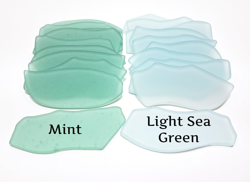Beach Breeze Mix - Sea Glass Place Cards - Set of 20 - Irregular Shaped Pieces