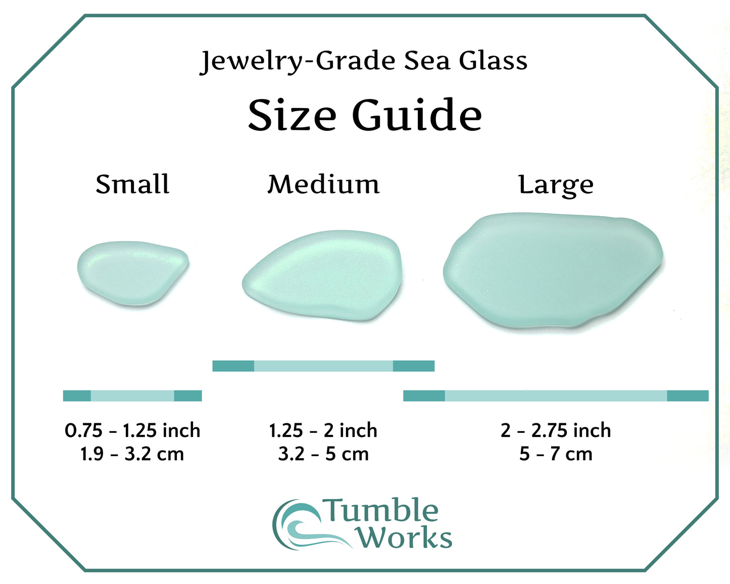 Flat Sea Glass - SMALL 0.75 - 1.25 inch - Jewelry & Crafting Supplies