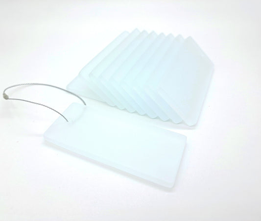 Sea Glass Gift Tags - Set of 10 - White