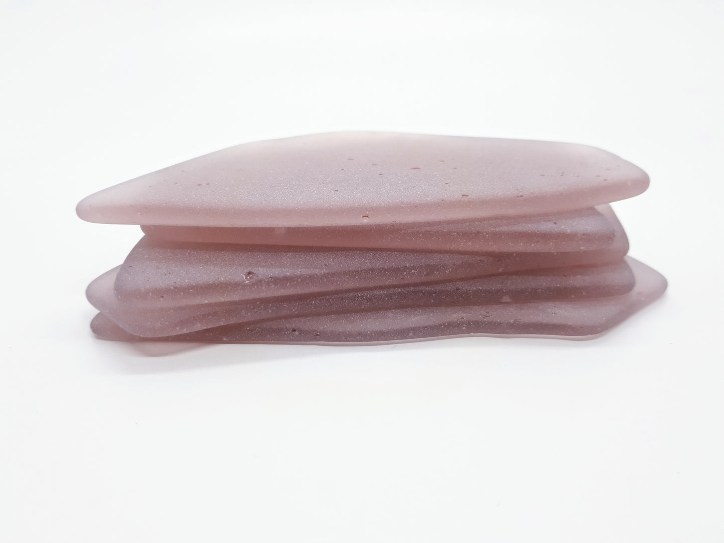 Dusty rose sea glass place cards - Set of 20 tumbled glass pieces