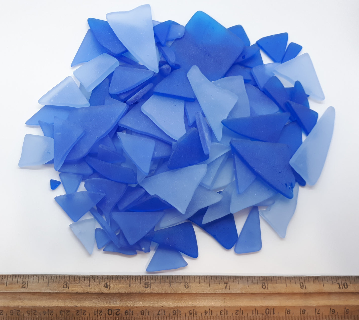 10 Pounds of sea glass - Blue Mix