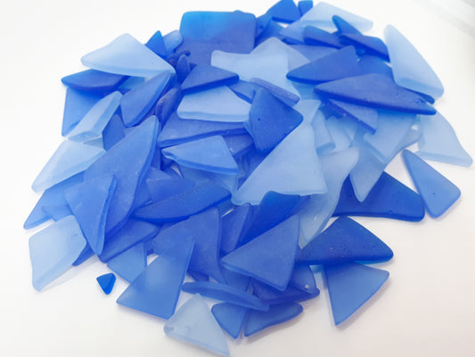 10 Pounds of sea glass - Blue Mix