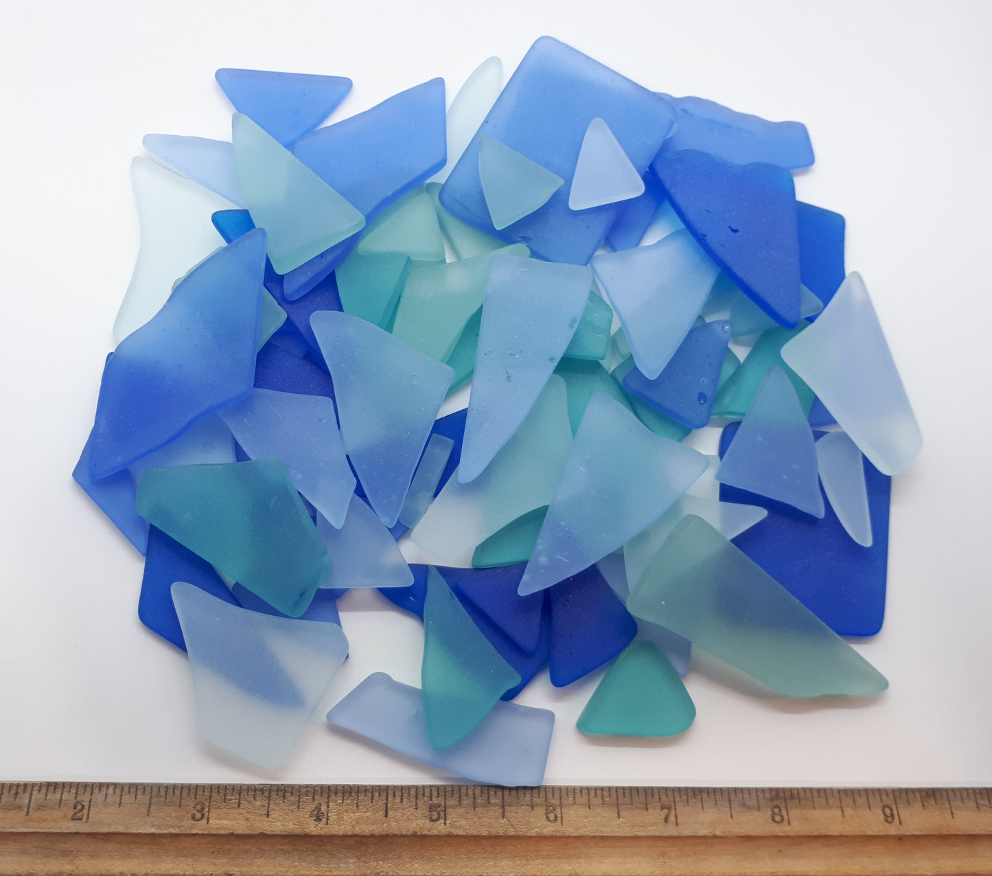 10 Pounds of Sea Glass - Green + Blue Mix