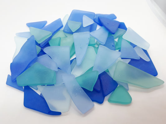 10 Pounds of Sea Glass - Green + Blue Mix