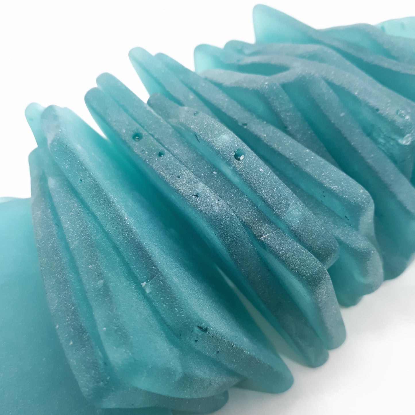 Teal Sea Glass Place Cards - Set of 20 - Irregular Shaped Pieces