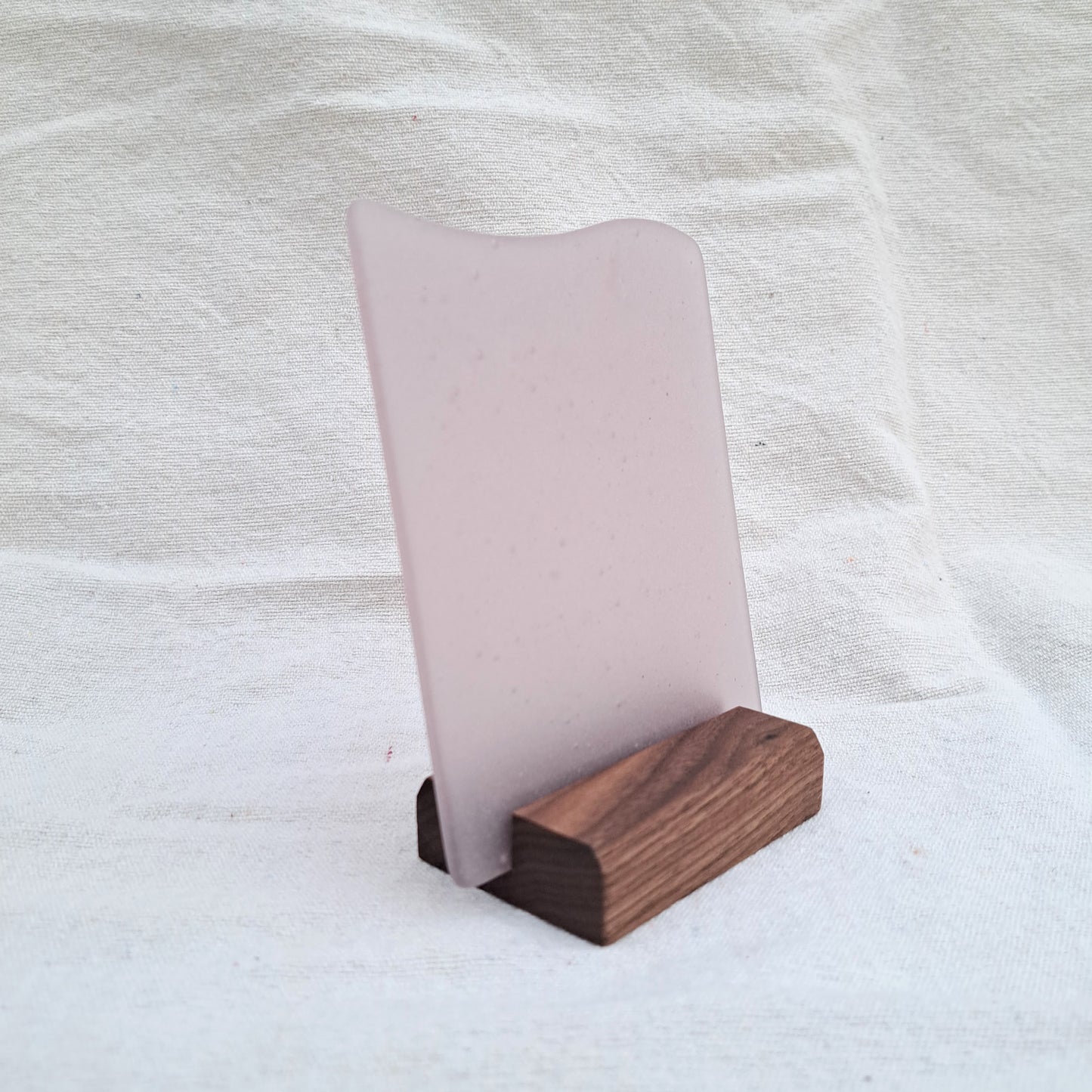 Dusty rose sea glass sign blank - 5x4 inch tumble glass piece