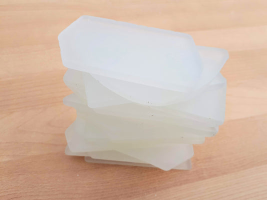 White Sea Glass Place Cards - Set of 20 - Irregular Shaped Pieces