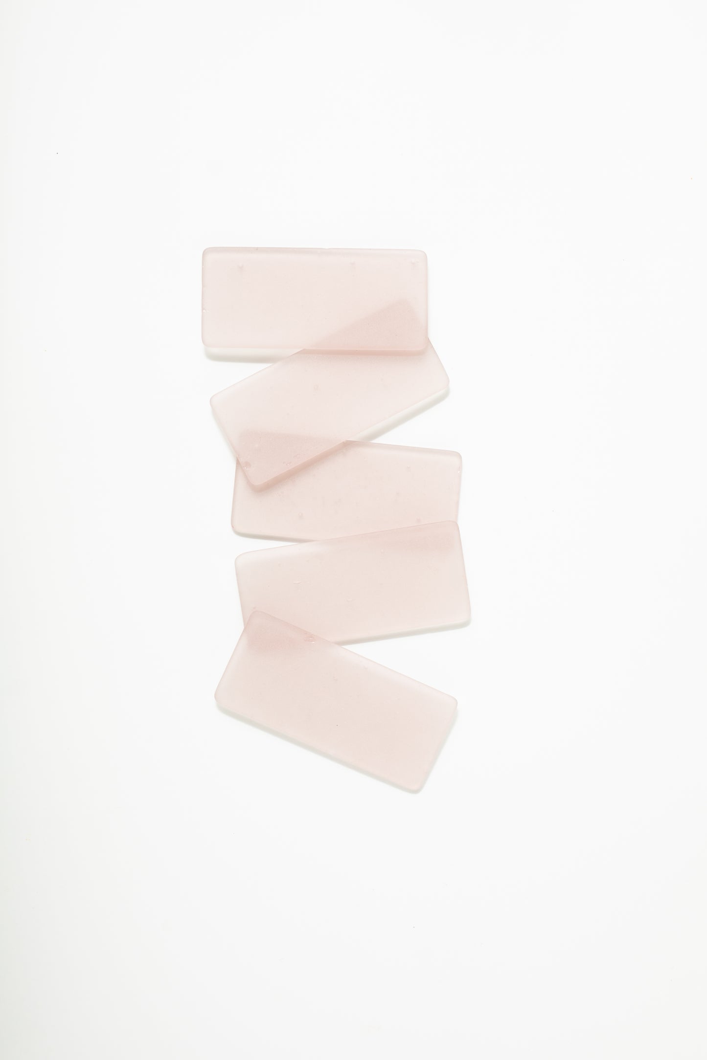 Dusty Rose Sea Glass Place Cards - Set of 20 Tumbled Glass Tiles