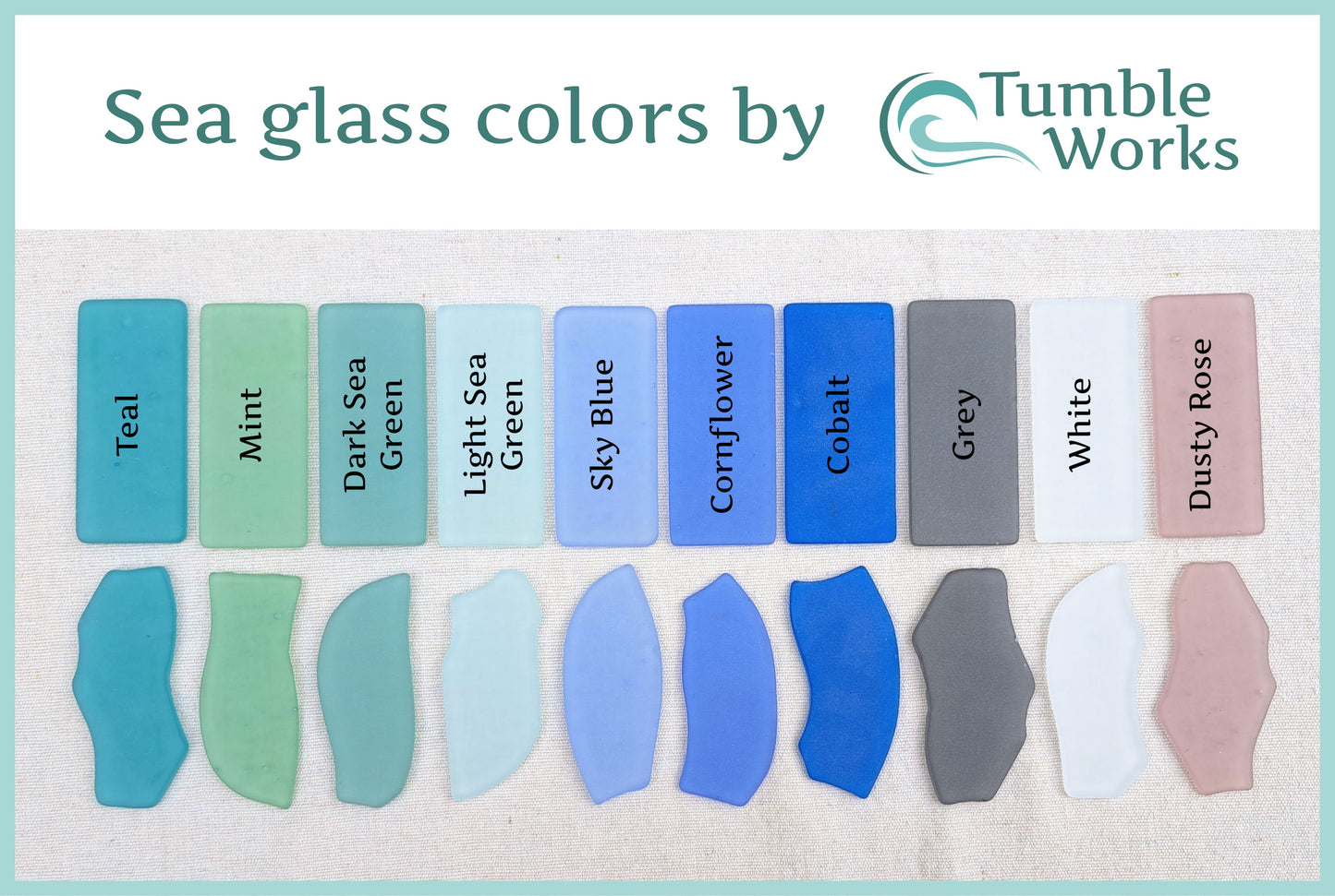 Sea glass ornament blanks - Set of 10 - Assorted Colors
