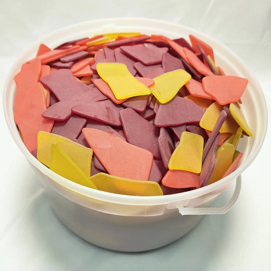 10 Pounds of Sea Glass - Orange + Red + Yellow Mix
