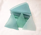 Sea Glass Triangles - Green - Set of 10 - 3 Inches