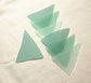 Sea Glass Triangles - Green - Set of 10 - 3 Inches