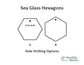 Sea Glass Hexagons - Set of 10
