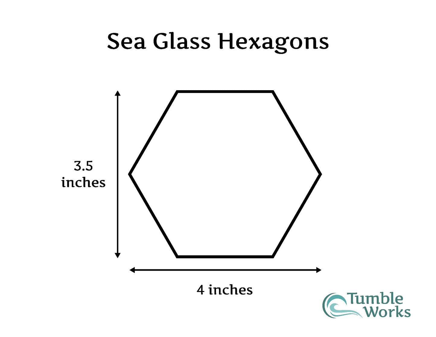 Sea Glass Hexagons - Set of 10