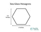 Sea Glass Hexagons - Set of 10
