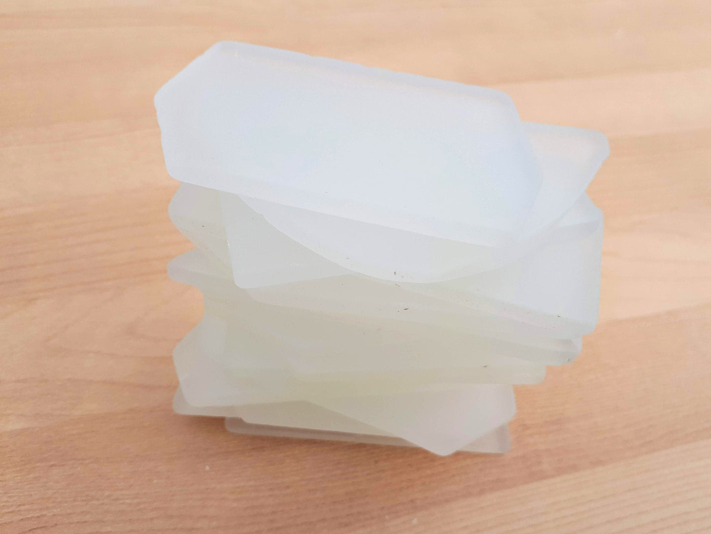 CUSTOM - 5 White sea glass place cards - 2-3 inch Irregular shapes