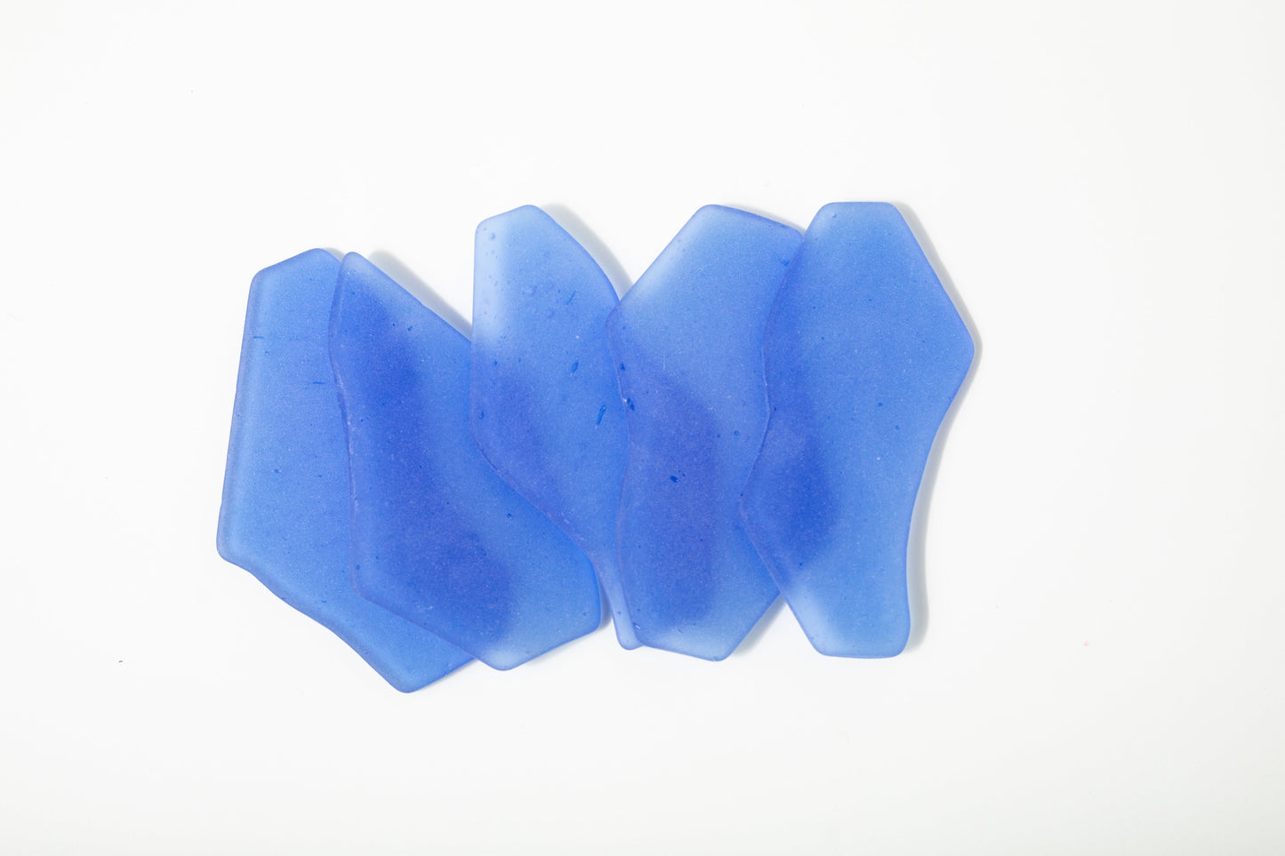 Cornflower Blue Sea Glass Place Cards - Set of 20 - Irregular Shaped Pieces
