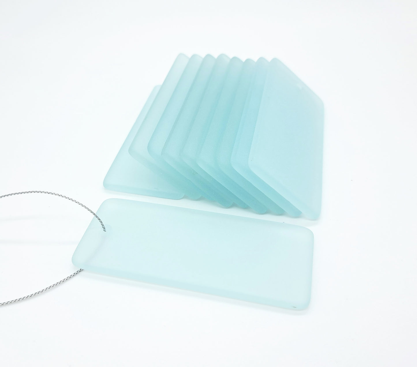 Sea Glass Gift Tags - Set of 10 - Light Sea Green