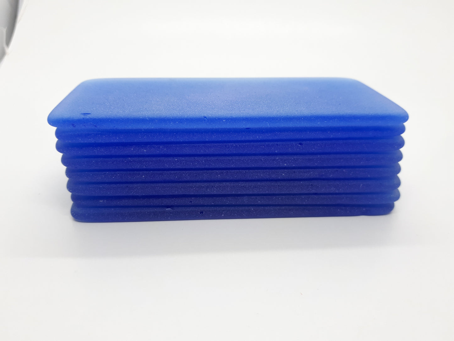 Cobalt blue sea glass place cards - Set of 20 tumble glass tiles