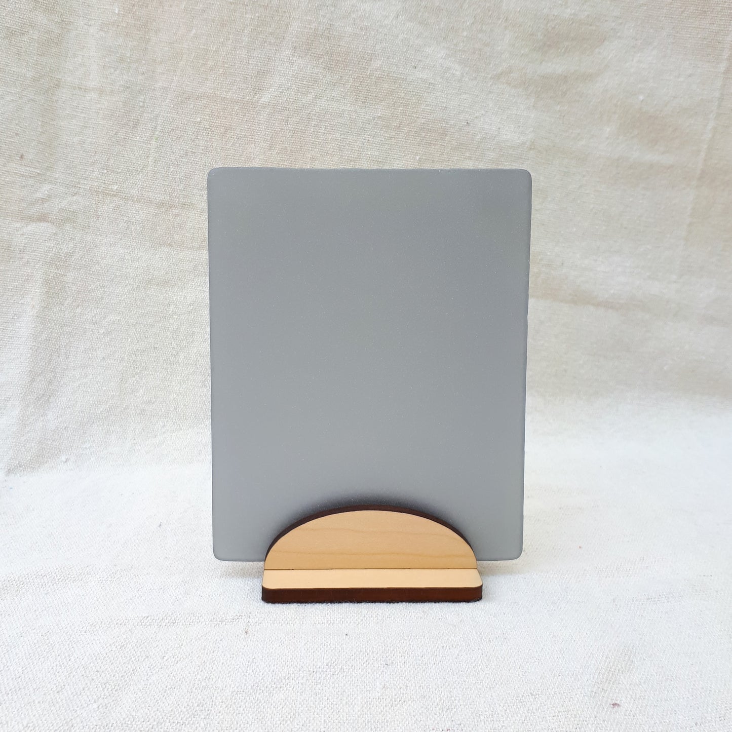 Grey sea glass sign blank - 5x4 inch tumble glass piece