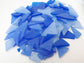 10 Pounds of sea glass - Flat blue pieces