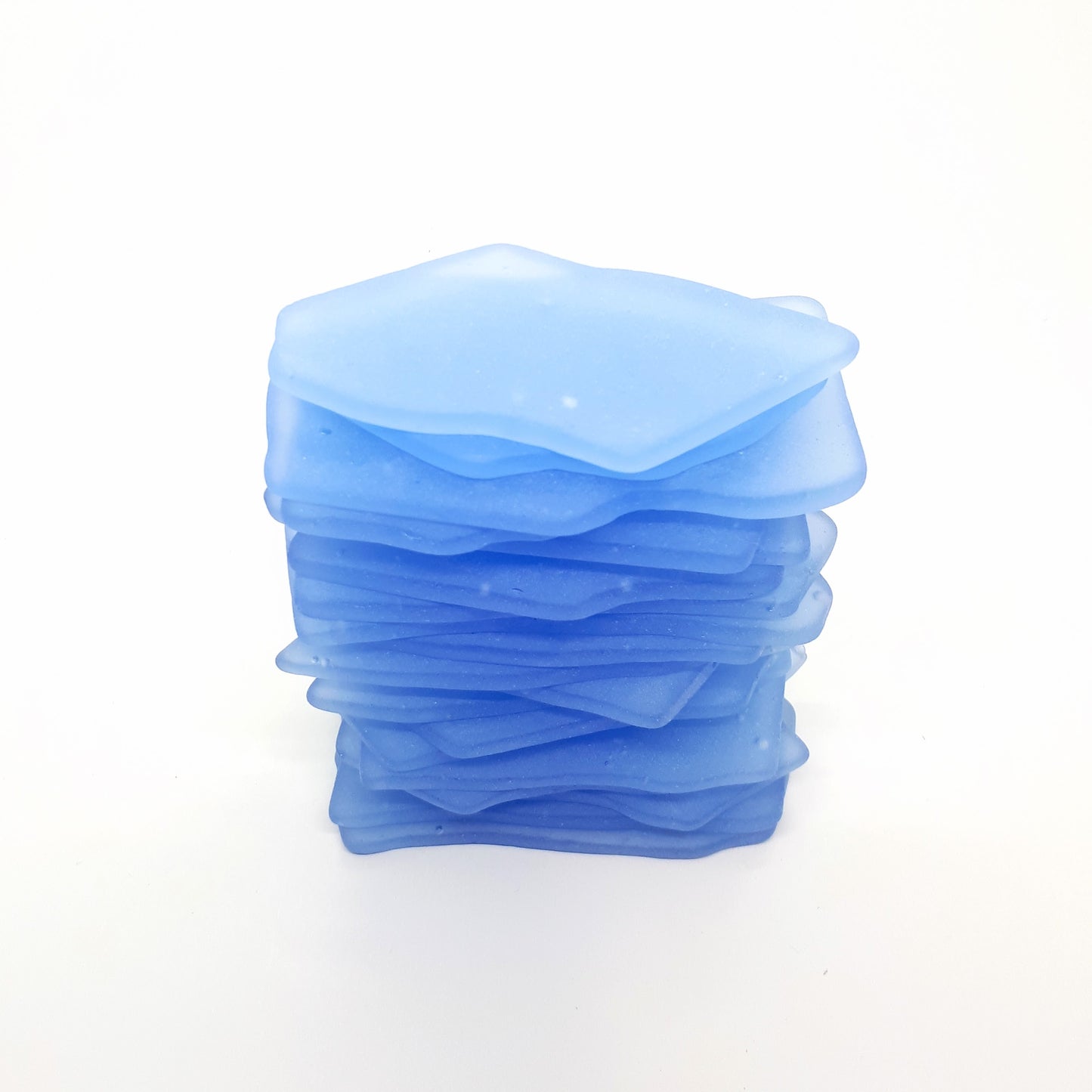 Sky Blue Sea Glass Place Cards - Set of 20 - Irregular Shaped Pieces