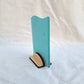 Teal sea glass sign blank - 5x4 inch tumble glass piece