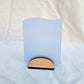 Sky blue sea glass sign blank - 5x4 inch tumble glass piece