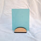Teal sea glass sign blank - 5x4 inch tumble glass piece